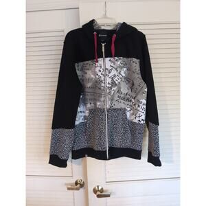 Vintage Akademiks Grunge Punk Distressed Zip Up 2000s Hoodie Size L